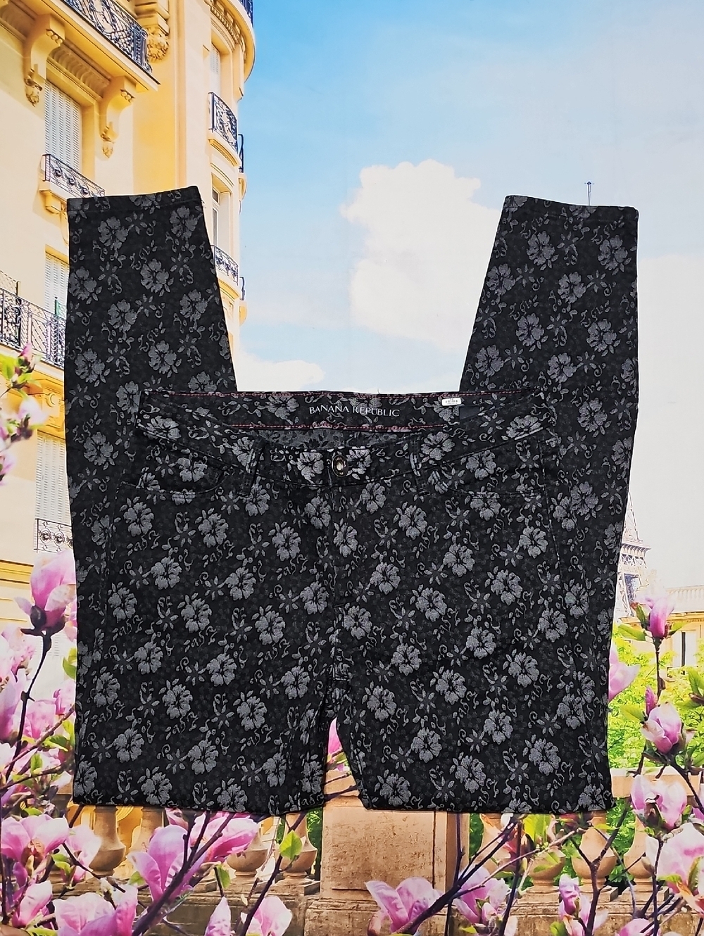 Banana Republic‎ Floral Skinny Jeans Size 27